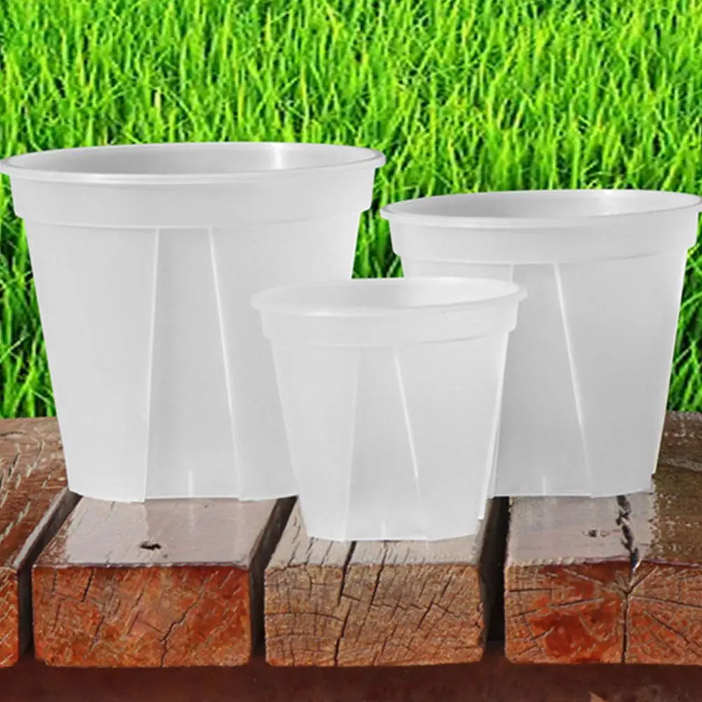 Transparent Plastic Pots Root Control Flower Pots With Tray Self Watering Plant Pot Breathable Nursery Pots For Planting Orchids