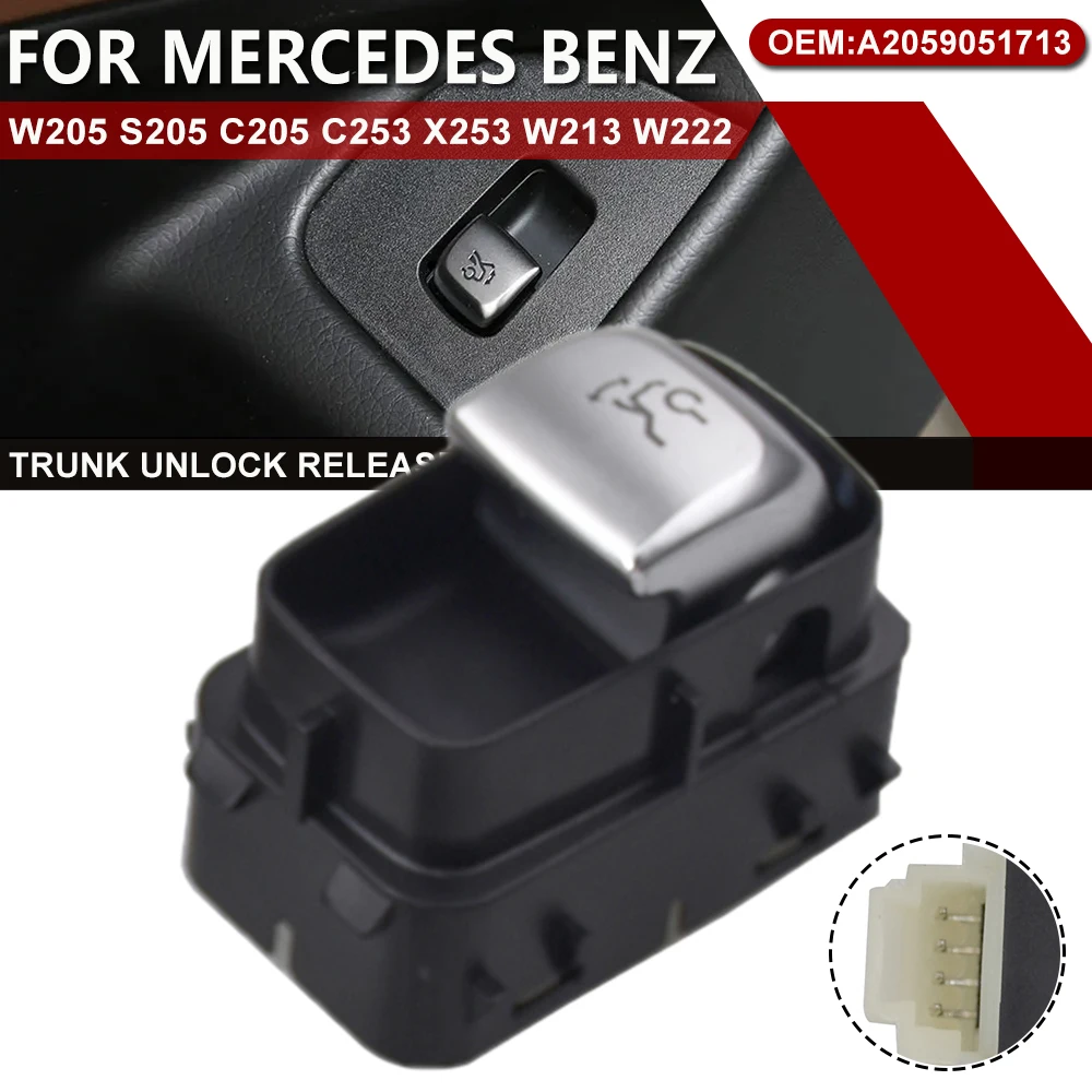 Heckklappen-Entriegelungsschalter A2059051713 2059051713 Für 2015-2021 Mercedes-Benz W205 W253 S205 C205 GLC C253 X253 W213 W222 – Detail 6