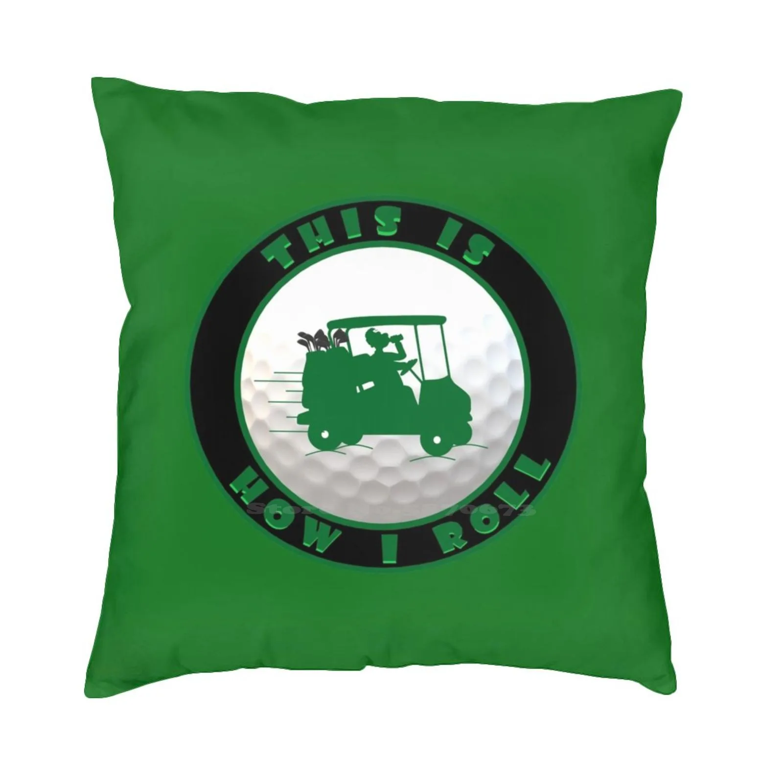 

This Is How I Roll Зеленая футболка Хлопковая футболка Гольф-кара Golf Course Kjatikiks Лучший дизайн для гольфа Забавный дизайн для гольфа Идеи для гольфа