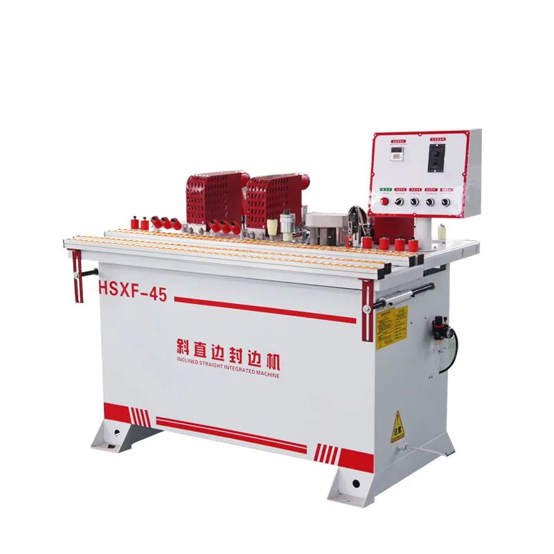 Oblique straight edge bander handle-free whole house panel furniture edge oblique edge banding machine