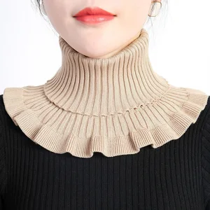 Hochkragen aus weiblichen Netz, heiß, winddicht, monochrom, einfach und vielseitig, falsches Kragen 8 Hauptverkäufe Frauenhemd kaltes Mesh - №1