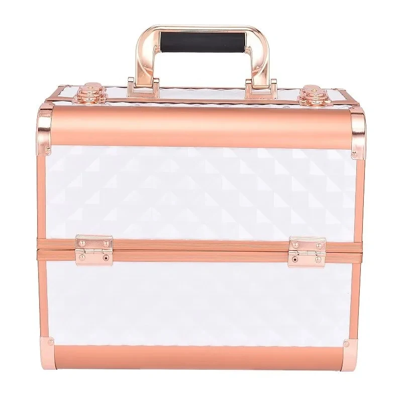 Women metal Cosmetic Bag Cosmetic case Makeup Organizer Beauty Suitcase Tattoos Nail Art Tool travel Makeup Bag Diamond Makeup