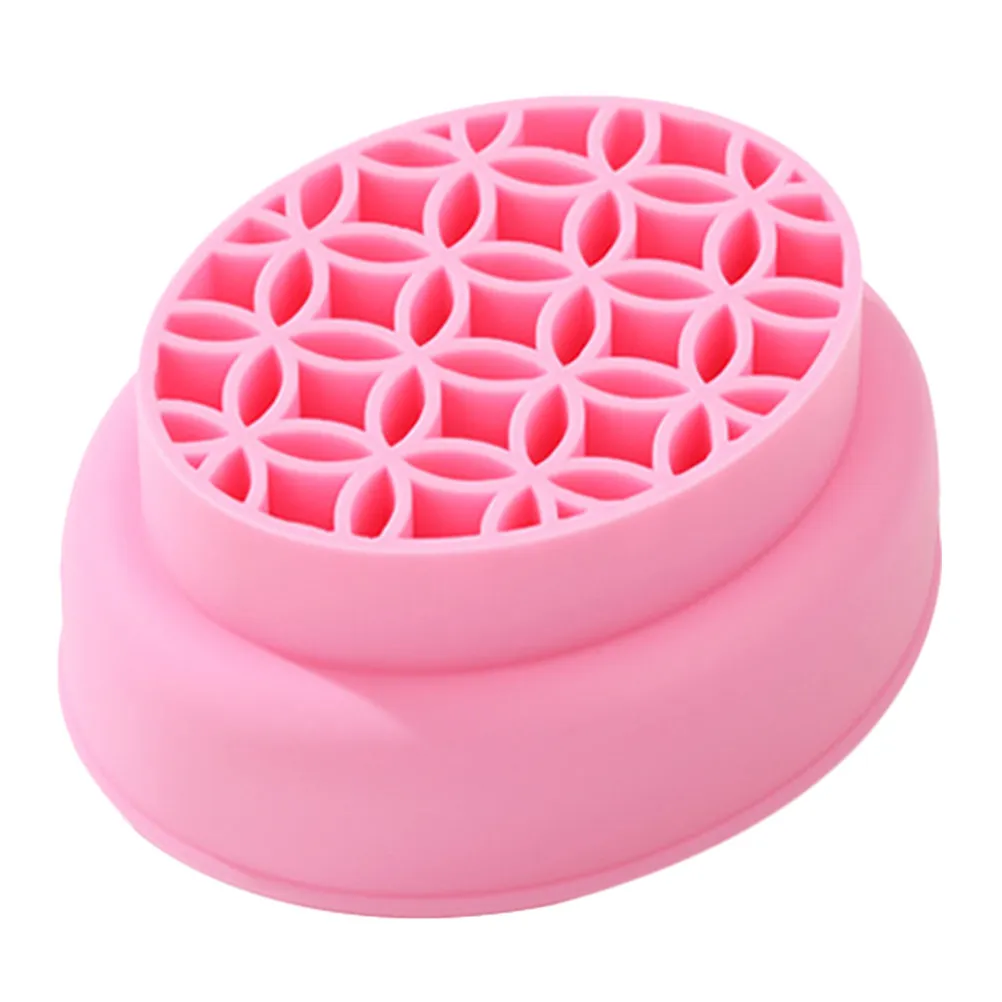 Recipiente Limpiador de Esponjas de Maquillaje, Escurridor de Brochas de Silicona, Herramienta de Limpieza Multifuncional para Brochas de Cosméticos
