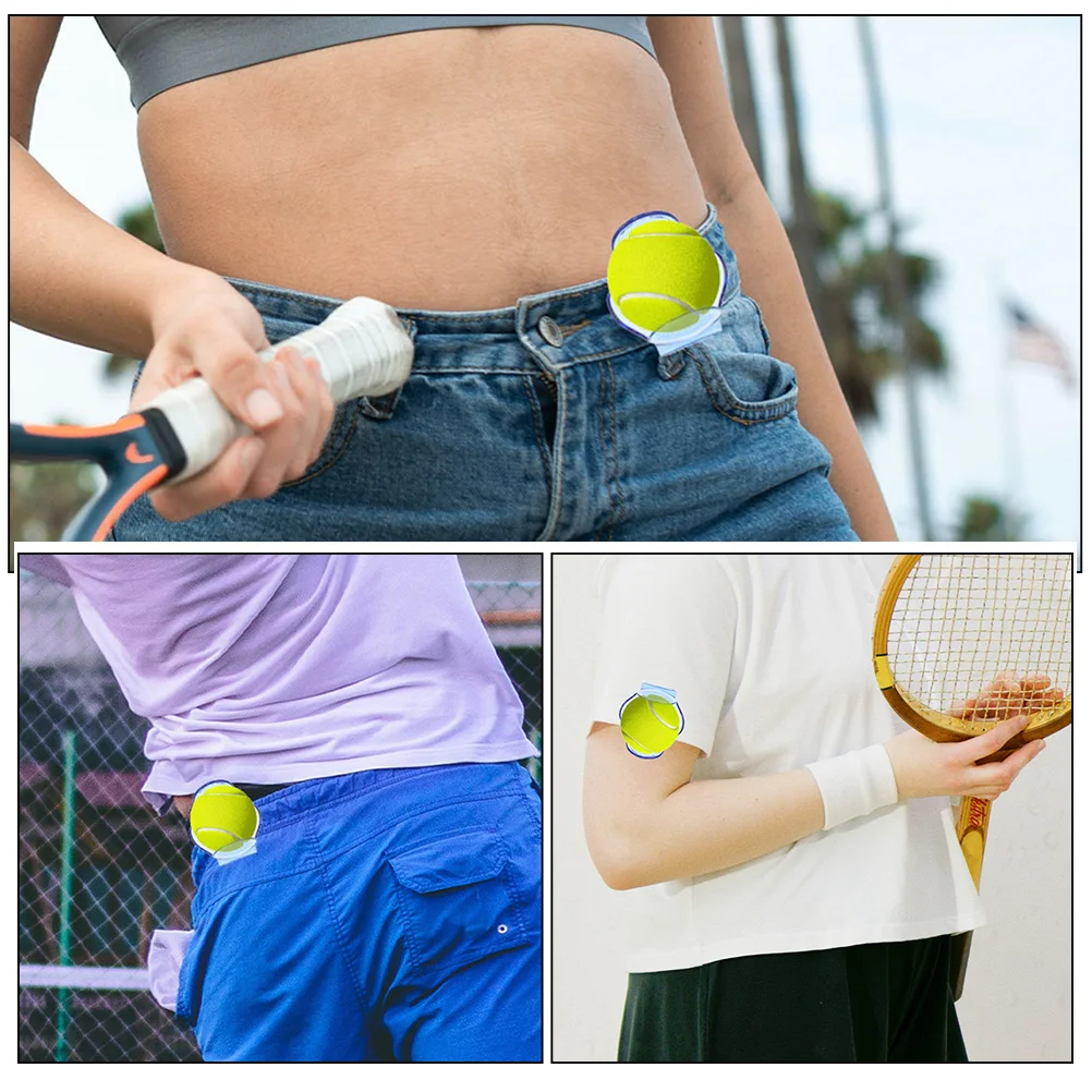 

2pcs Lightweight Tennis Ball Holder Clip Portable Tennis Supplies Training Equipment