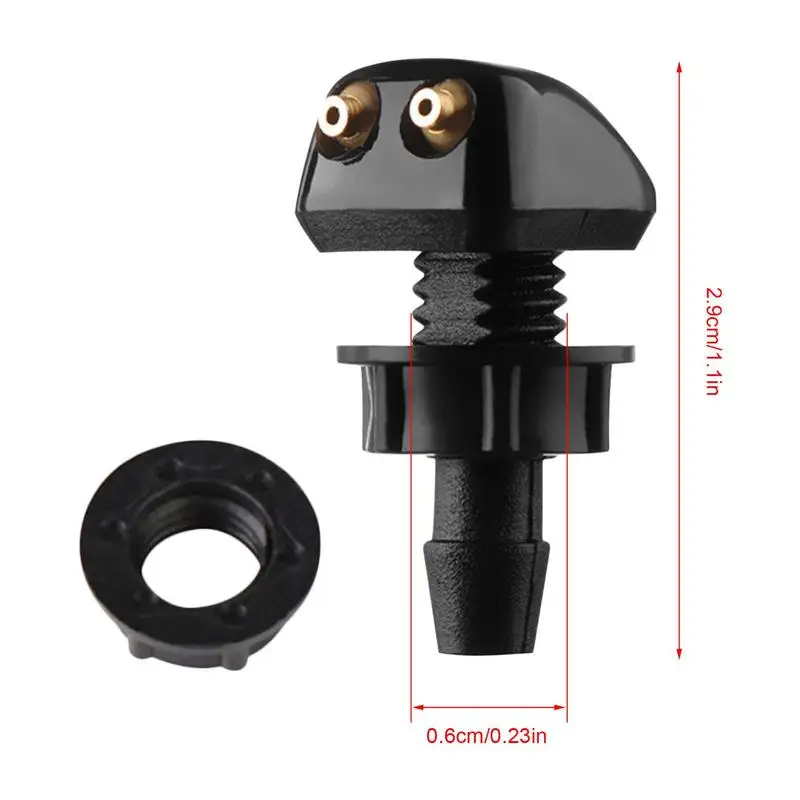 1 Pair Car Front Windshield Washer Wiper Nozzle Sprayer Universal Automobile Windshield Washer Nozzles Accessories