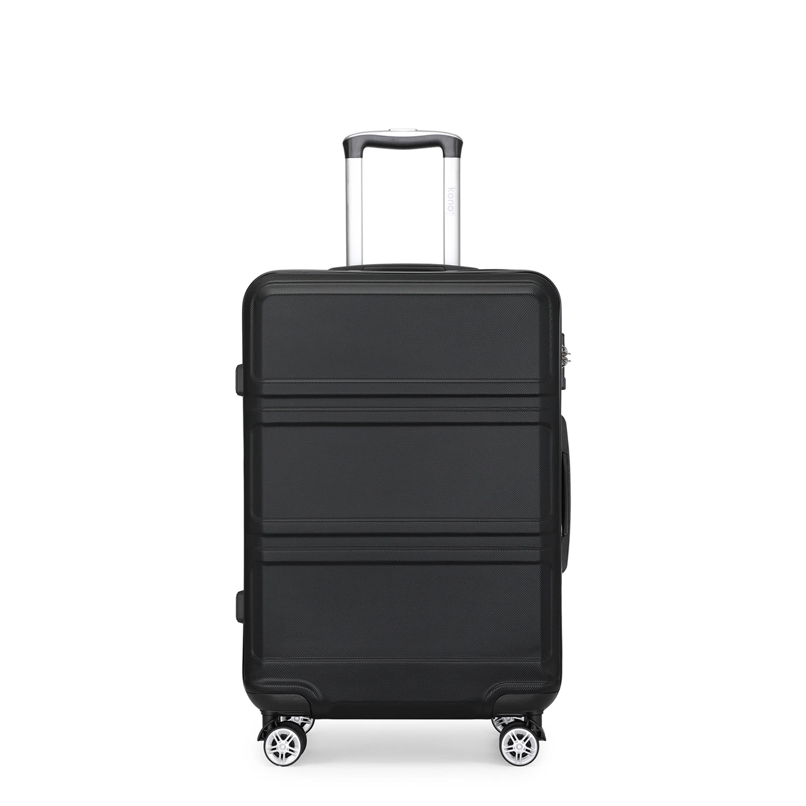 KONO Large Lightweight Hardshell Case 74x48x30cm 94L Trolley suitcase with 4 Twin wheels & TSA Lock ABS Material