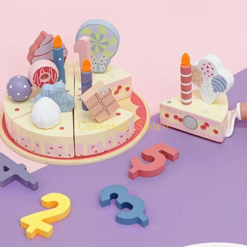 E7ce peuter educatief bakspeelgoed houten cake plakjes snijden speelgoed spelen voedsel speelgoed doen alsof je kinderen keuken