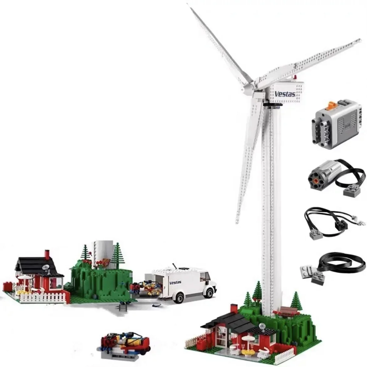 Creative Expert Wind Turbine Compatible 10268 Building Kit Power Functions motorized Windmill Bricks Toys For Boys Girls Gifts