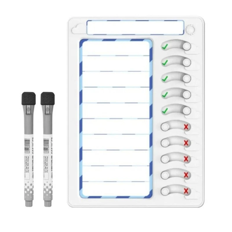 Pizarra lista verificación magnética, borrado en seco, tabla tareas, tabla rutina, herramienta para TDAH, tabla