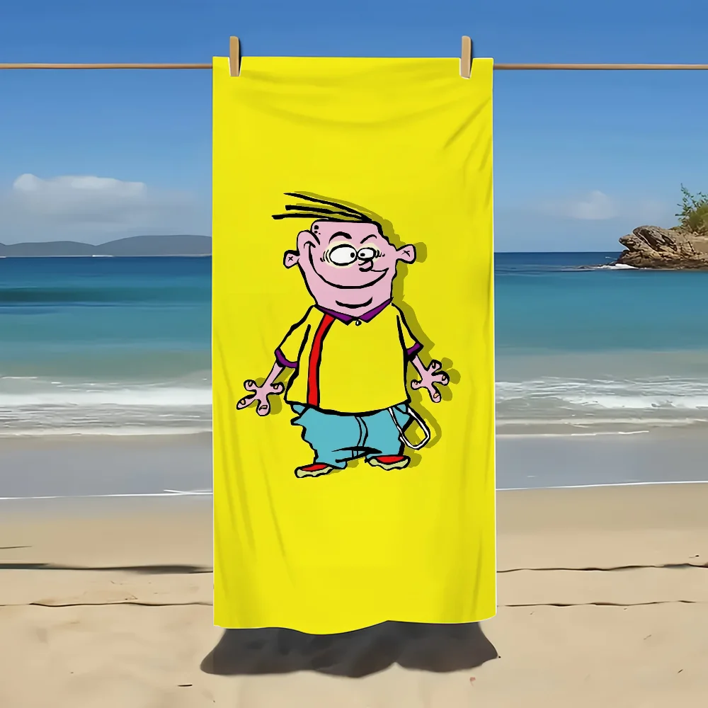 E-edE-dd мультяшное полотенце, пляжное быстросохнущее мягкое полотенце для бассейна, подарок для путешествий, тренажерного зала, душа, кемпинга, спорта, E-eddy