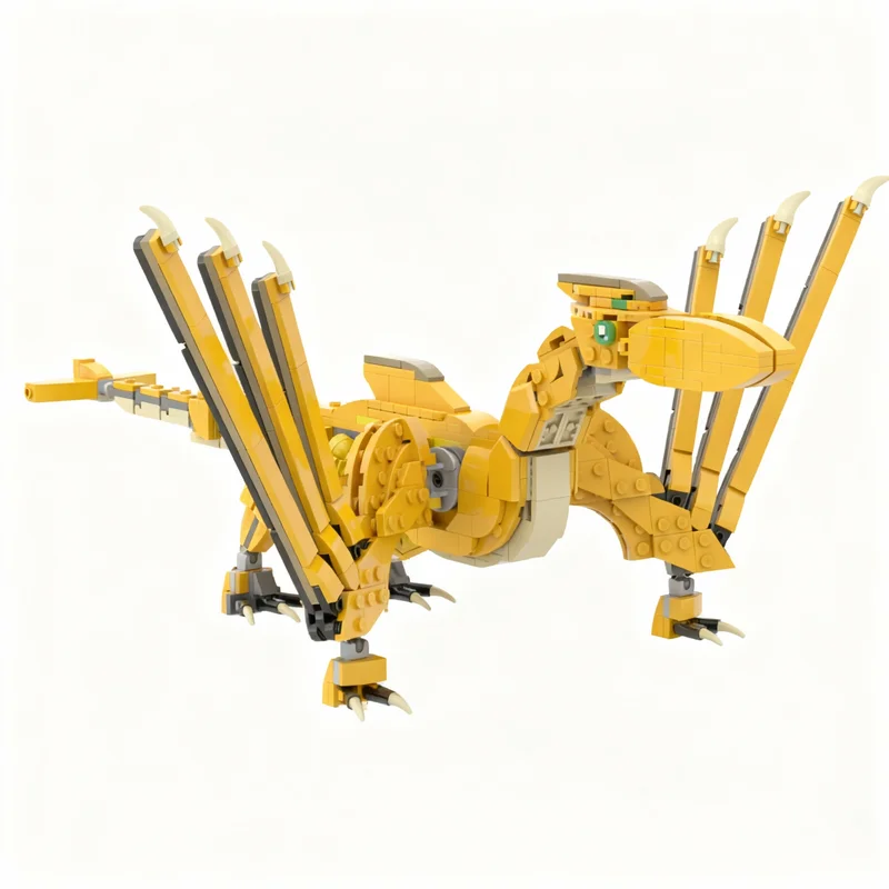 

597PCS MOC Creative Model Sunset Drakomorph Premium Display Assembly Building Blocks DIY Gift Collectible Decoration Building