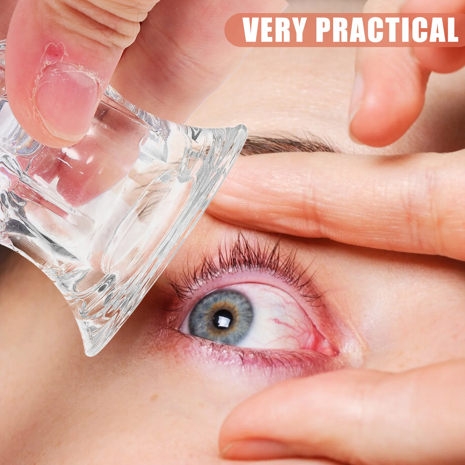 

2 Pcs Eyes Wash Cup Bath Rinse Portable Flush Rinsing Accessories for Washing Clear