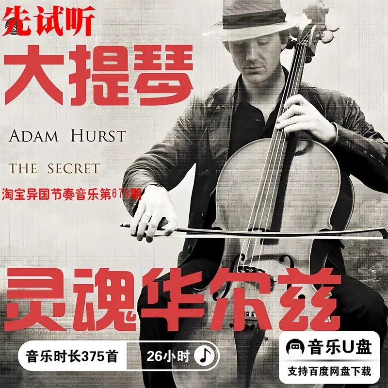 Cello Sound Source MP3 Lossless Complete Collection Pure Light Music Adam Car 25 Albums U Disk Download