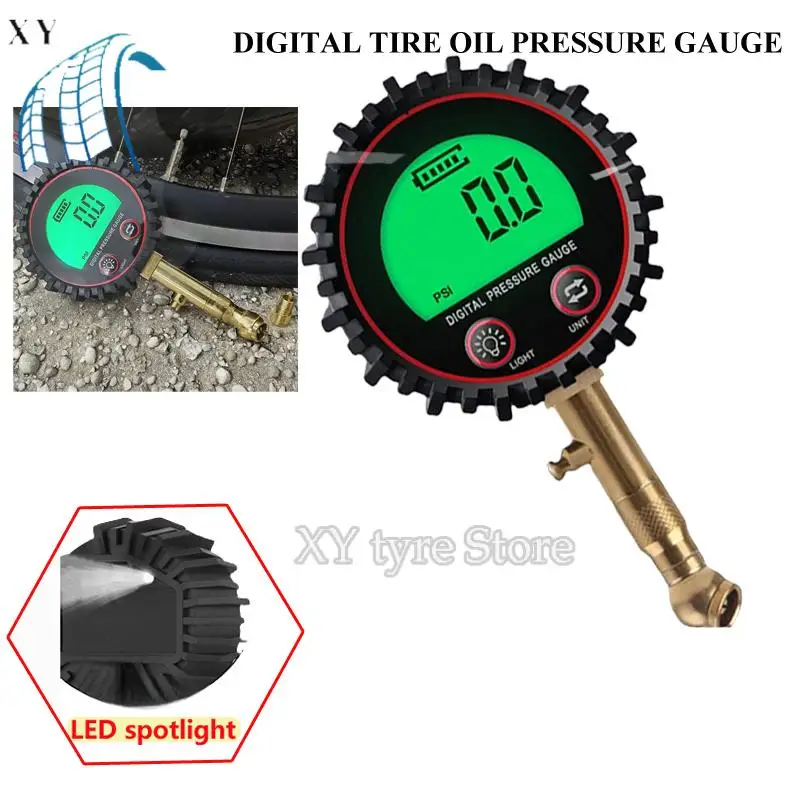 cute Tire digital manometer detection meter Tire monitoring meter Large screen display Quick manometer Cycle manometer