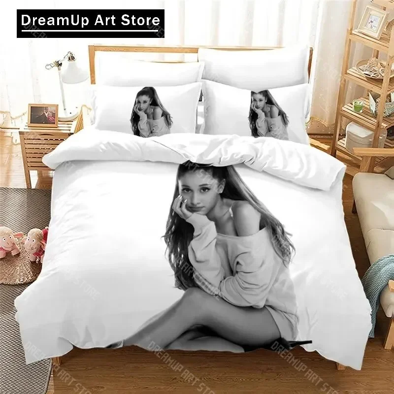 

3D Print Fashion Sexy Girl Ariana Grande Bedding Set Boys Girls Twin Queen Full Size Duvet Cover Pillowcase Bed Adult Bedroom