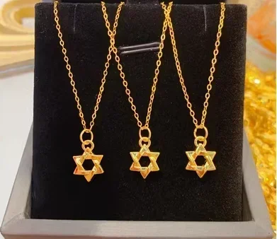 

24k pure gold pendants for women 999 real gold star pendant