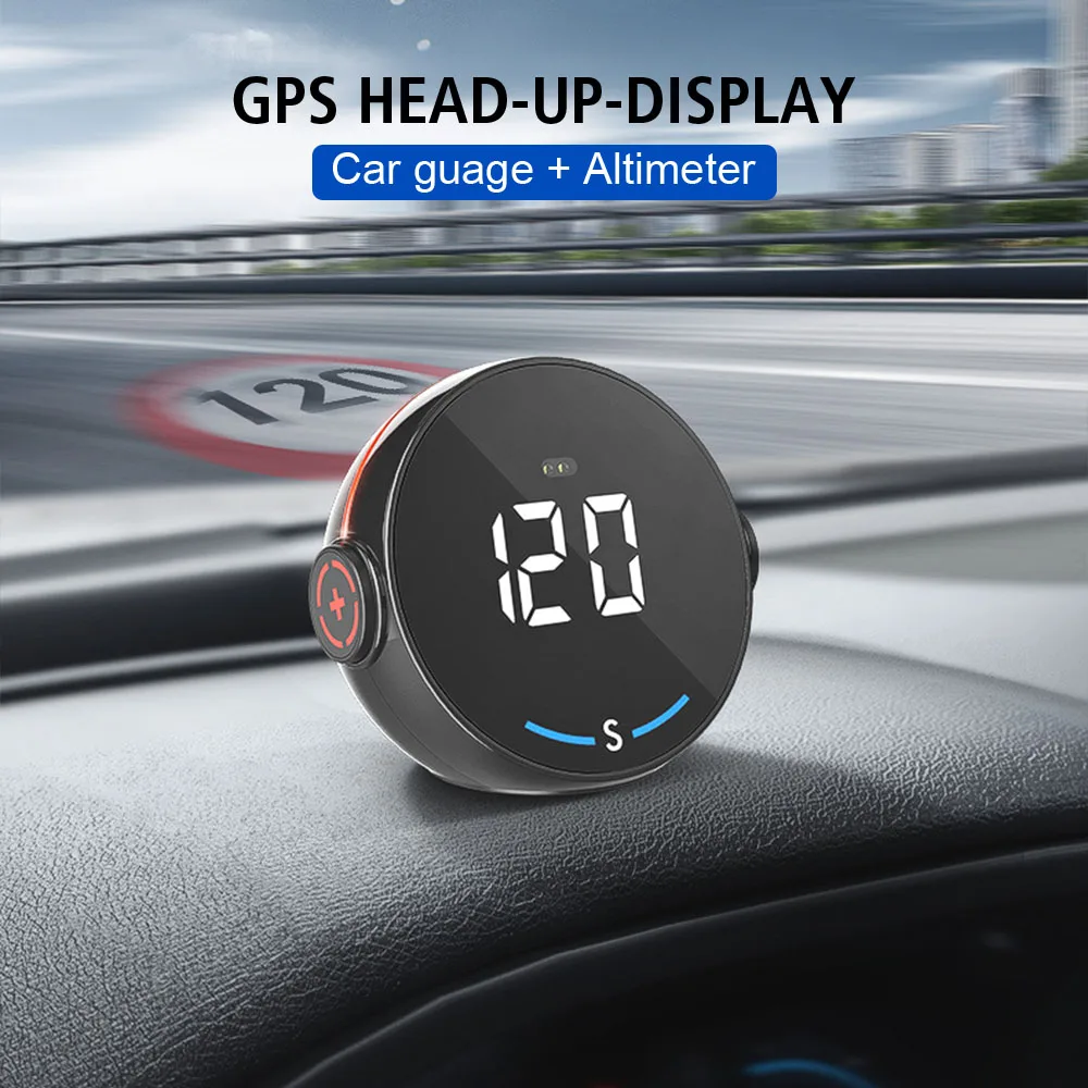 Car Digital Speedometer OBD2 GPS Dual System Incline Meter Car HUD Display Display Meter Gauge Slope Tilt Meter Head Up Display