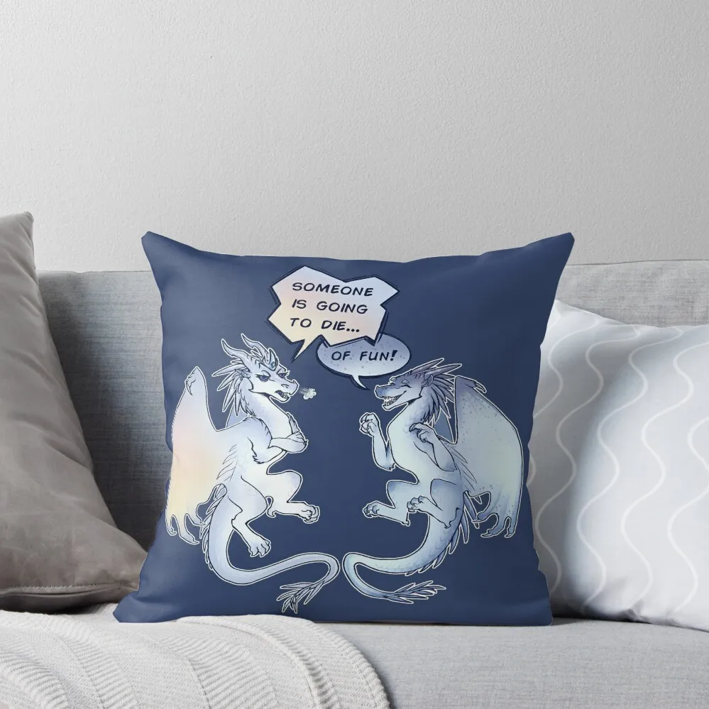 

Wings of Fire - Snowfall and Lynx - Someone is going to Die of Fun Throw Pillow Cushions For Children Luxury Pillow Case pillow