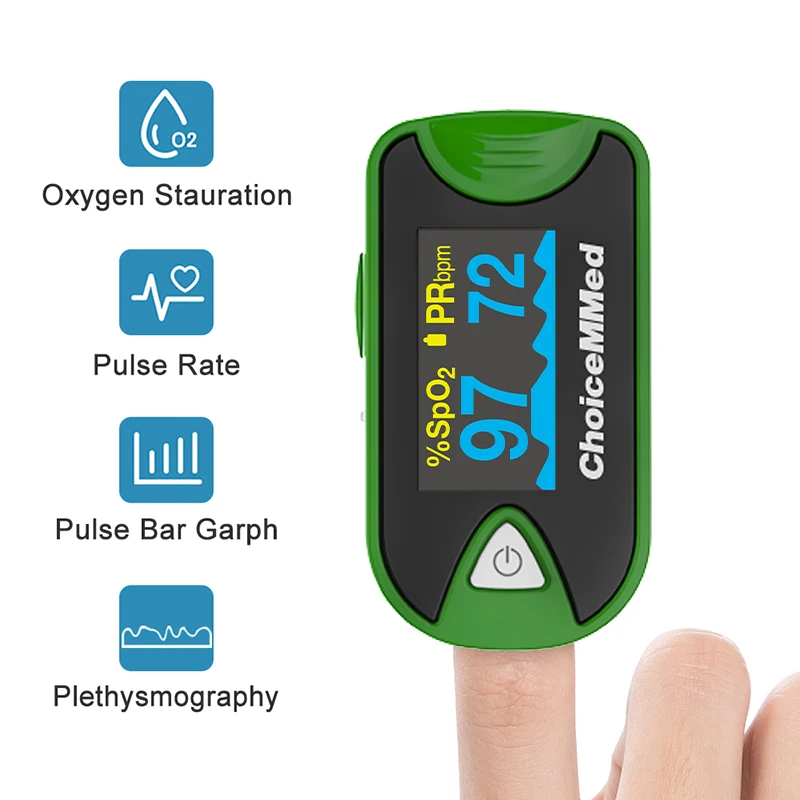 ChoiceMMed Fingertip Oximetro OLED Digital Finger Pulse Oximeter Blood Oxygen Saturation Monitor SPO2 Heart Rate Meter MD300C26