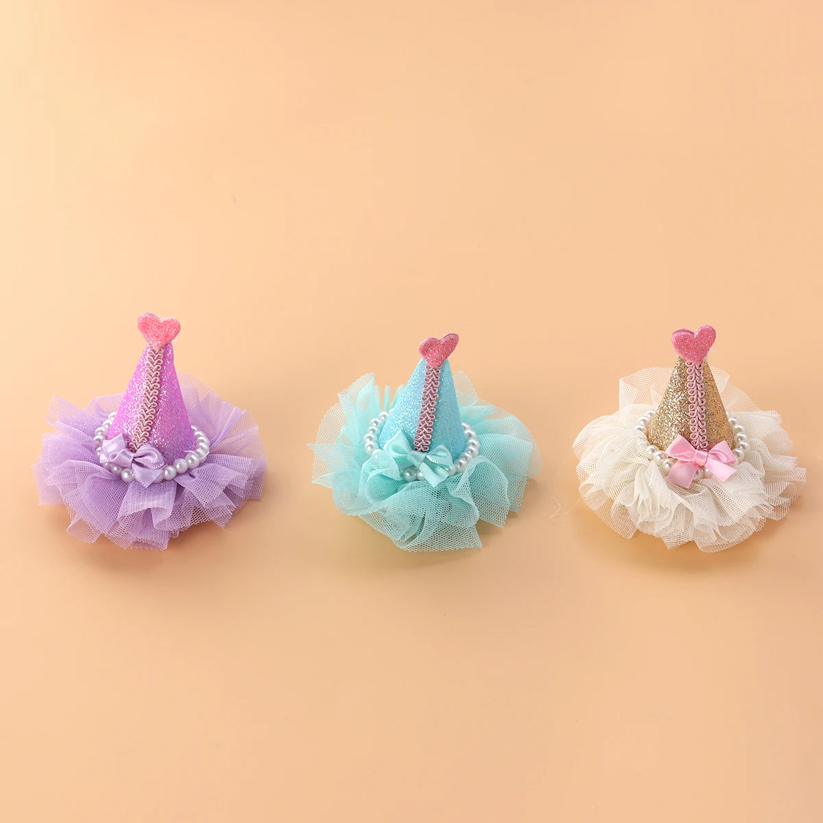 

3 Pcs Three-dimensional Hair Accessories Head Flower Clips for Dog Birthday Party Hat