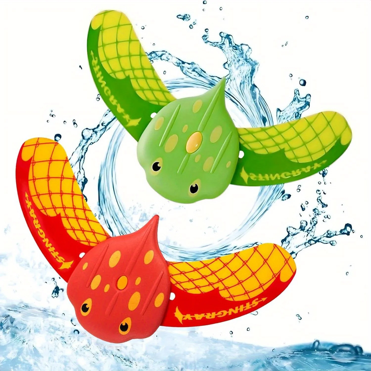 Juguete de piscina de pez diablo para niños, juguete de agua, juguete de piscina, anillos de buceo, juguete de buceo, para parque de atracciones, planeador subacuático, 2 uds.