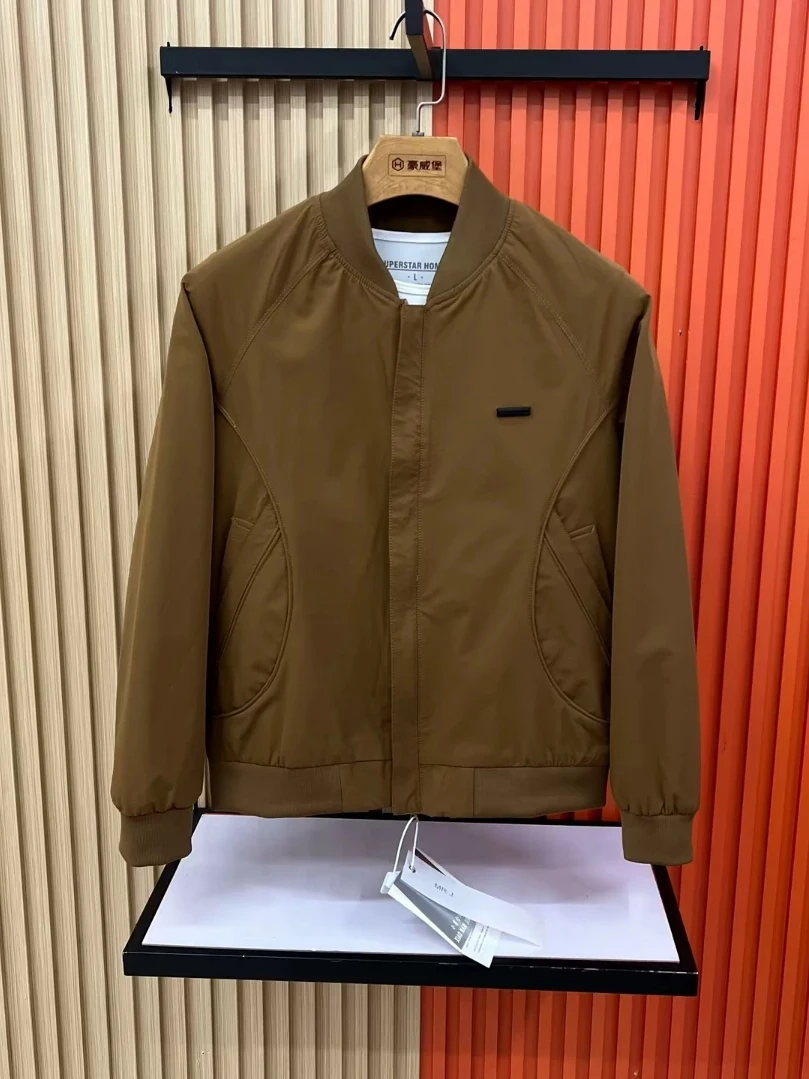

Spring Autumn Men's New Baseball Collar Jacket Casual Fashionable Versatile High-End Business Style Standard Fit Long Sleeve ...