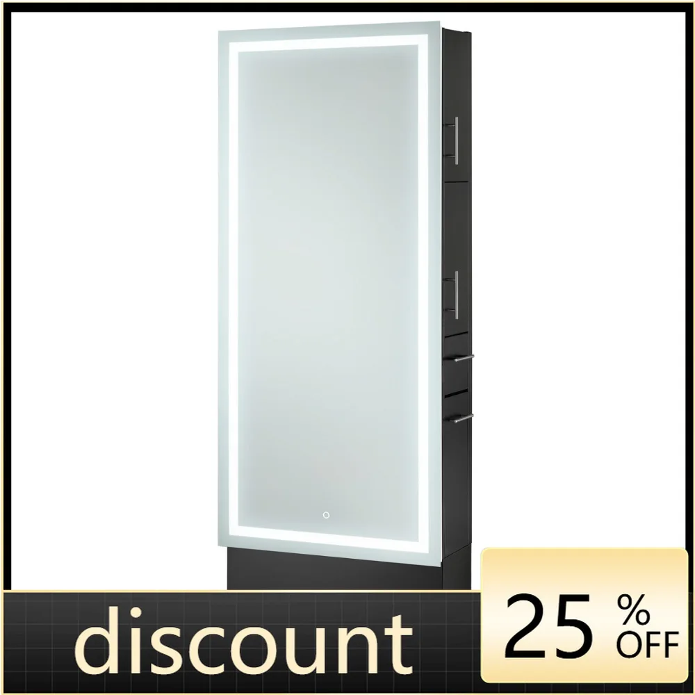 LMM stainless steel double-sided mirror table barber shop hairdresser mirror