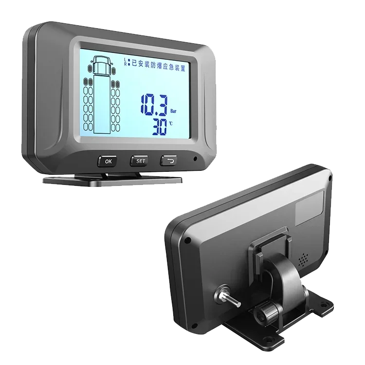 Smart Car Tire Pressure Alarm Monitor Systetyre Pressure Temperature Warning Solar Tpms Monitor