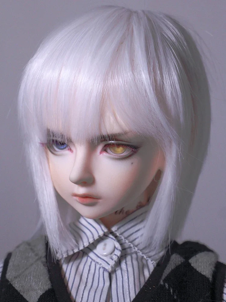 （Customize 30 Days） 1/3 1/4 1/6 doll BJD/SD doll's black straight short wig 1pcs