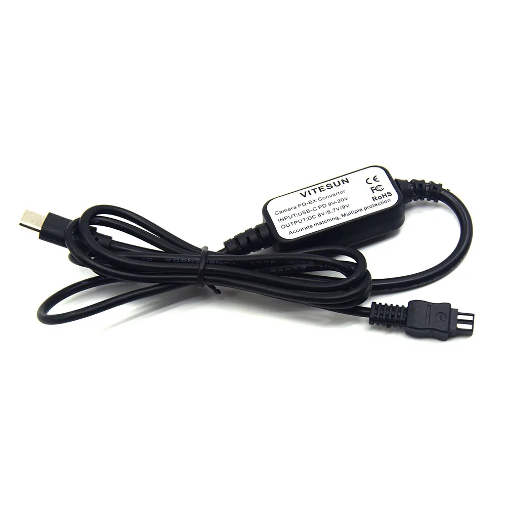 AC-L200 ACL200B ACL25 AC-L25C USB C Power Bank PD Cable for Sony Camera DSC-HX200 DCR-SX63  HDR-HC7 HDR-CX300E DCR-SR48 HXR-MC50