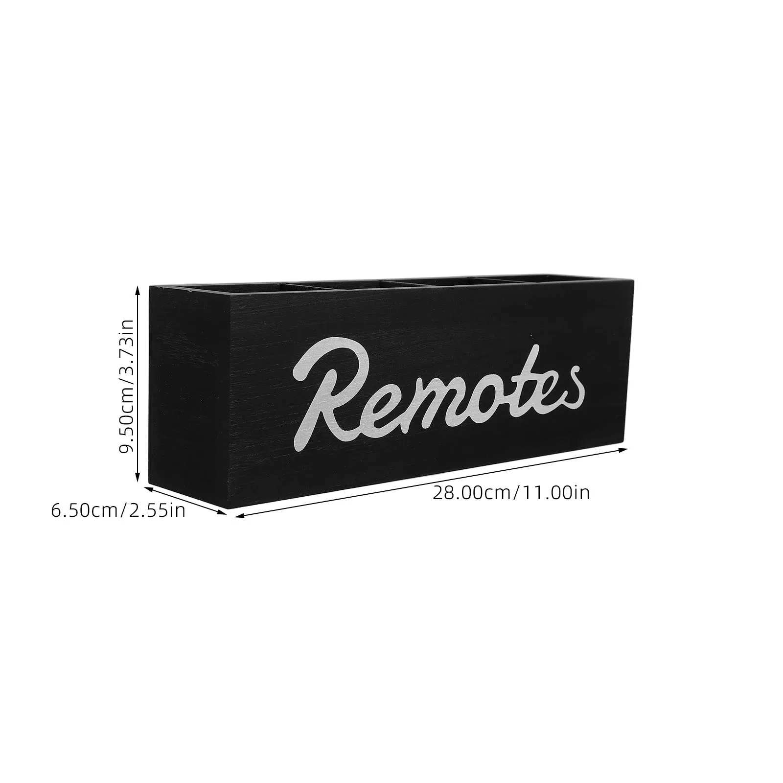 صندوق تخزين خشبي للتحكم عن بعد، حامل تحكم عن بعد مثبت على الحائط باللون الأسود، منظم قلم للوازم المكتبية للطاولة