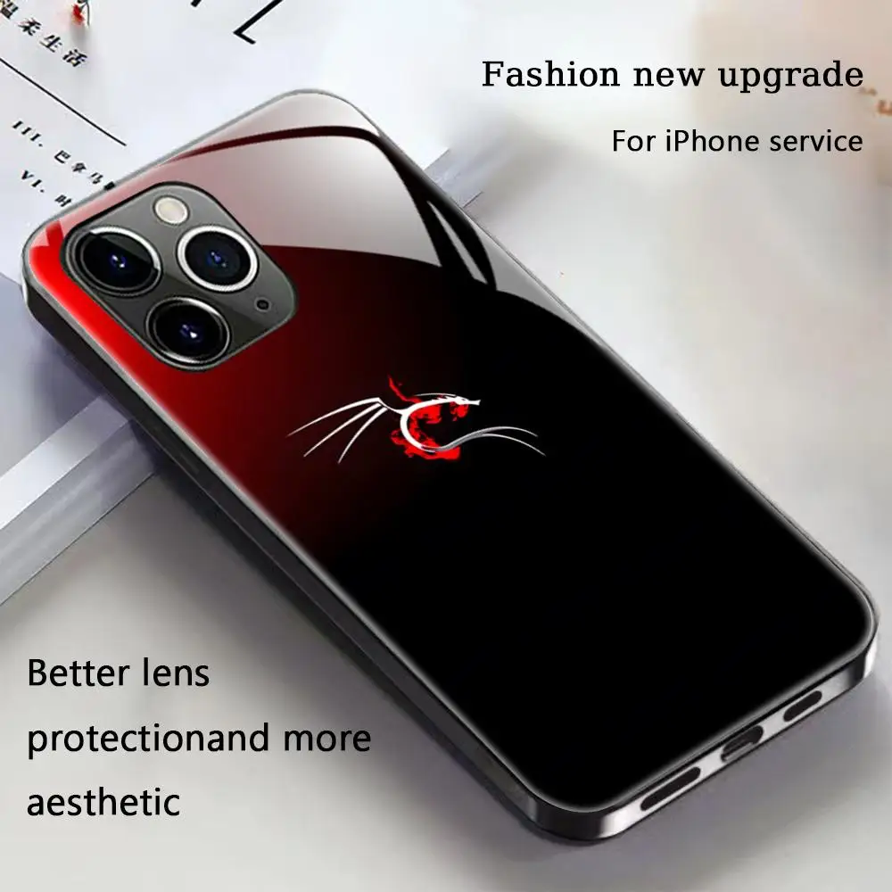 K-Kali L-Linux Brand Phone Case For iPhone 16 15 14 13 12 11 X XR XS 8 Plus Mini Pro Max Glass Magnetic Phone Case - view 5