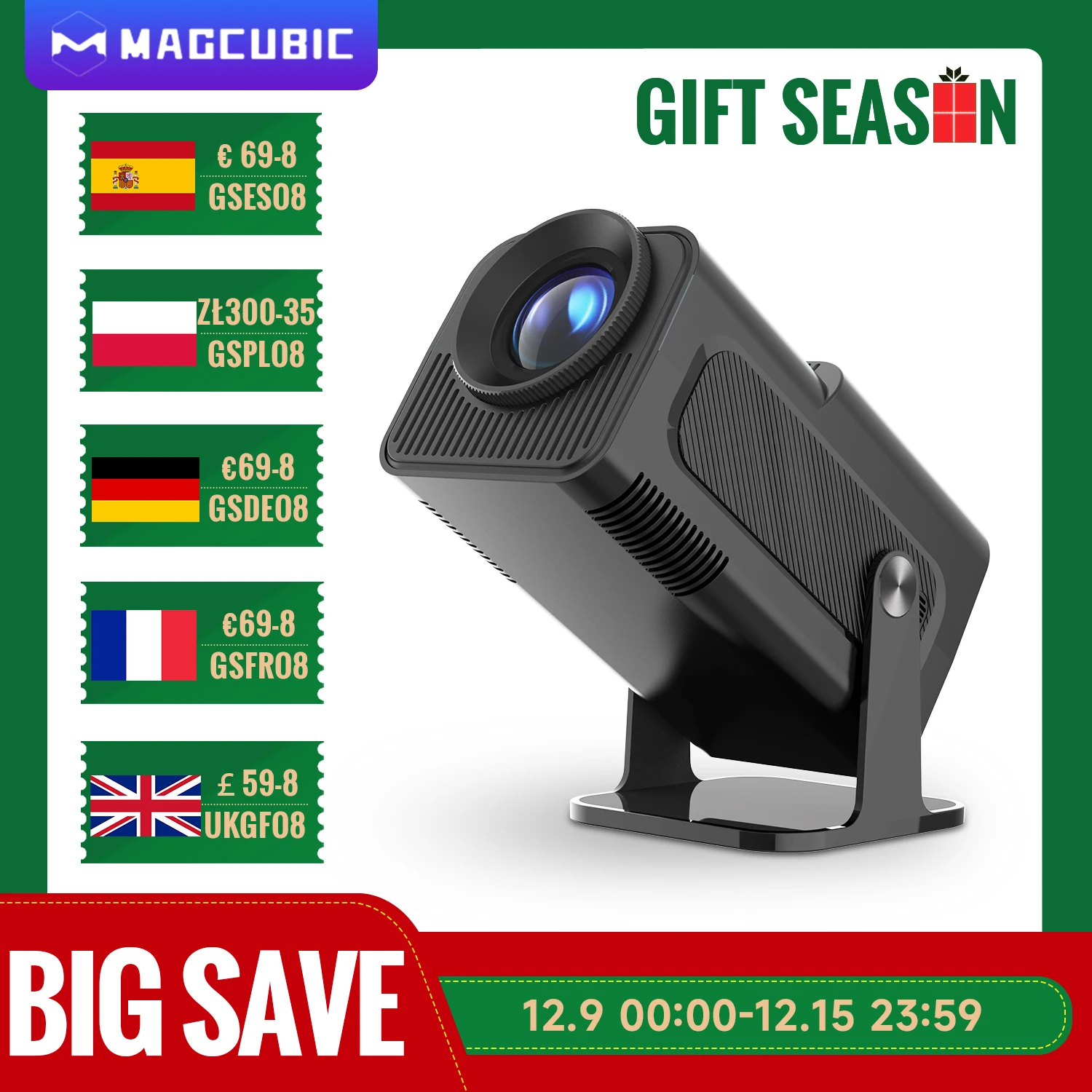 Magcubic 4K Android 11 Projector Native 1080P 390ANSI HY320 Dual Wifi6 BT5.0 1920*1080P Cinema portable Projetor upgrated HY300