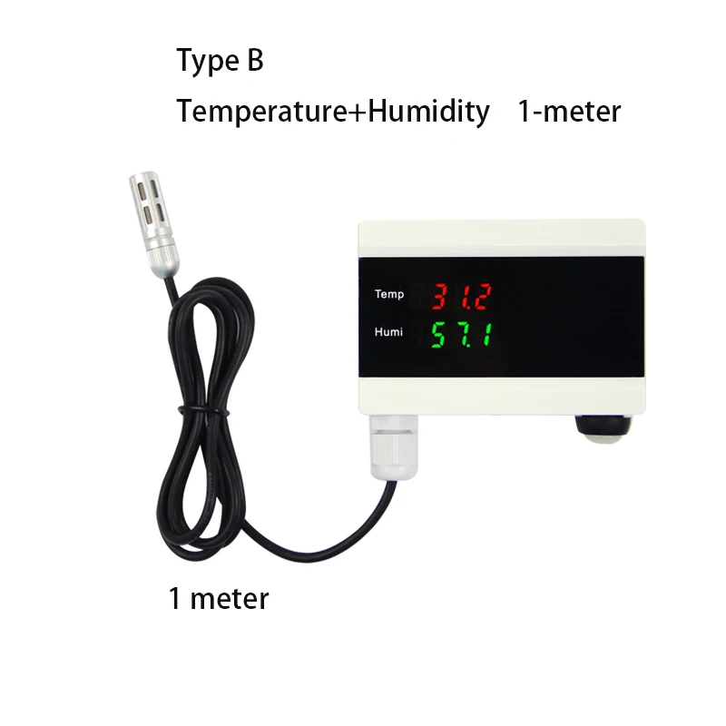 Tuya WIFI Temperature And Humidity Sensor External 1M & 3M Sensor Detect Temperature Range -40°C to +120°C Tuya App Notification