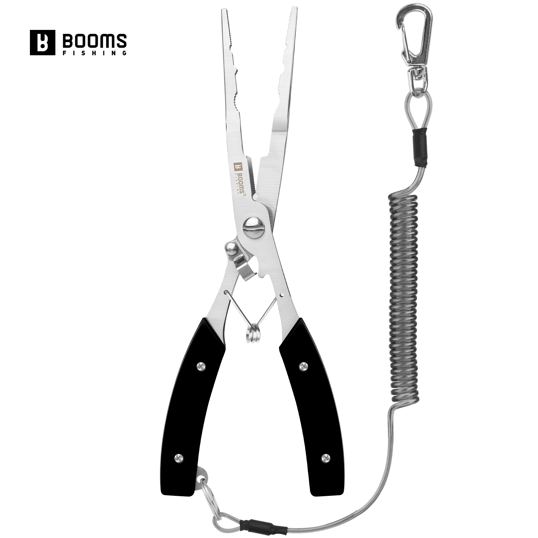 

Booms Fishing H06 Multifunctional With Lock Pliers 20cm Stainless Steel Long Hook Remover Line Scissors Crimper Fishing Tools