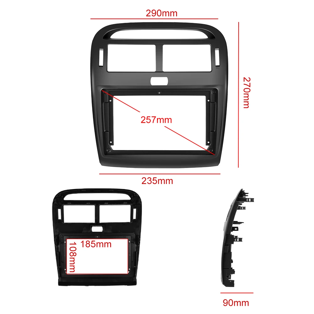 Podofo-إطار بلاستيكي راديو سيارة أندرويد ، لوحة مخصصة ، 2 Din ، 9 "، لكزس LS430 2001-2006 ، Canbus وصندوق تكييف الهواء