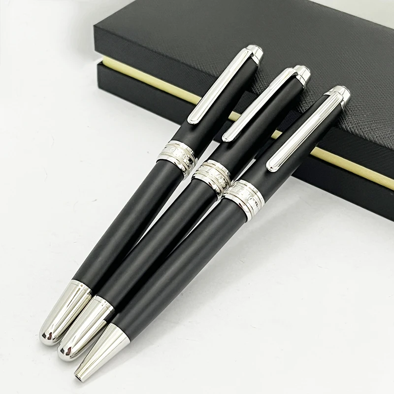 lanlan canetas esferograficas matte black rollerball caneta mb de luxo alta qualidade escrita escritorio papelaria escolar numero de serie 163 01