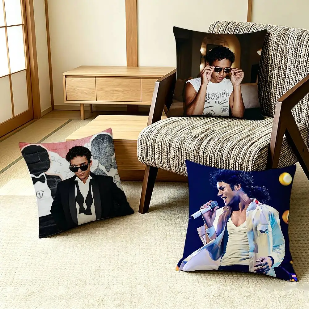 COOL J-Jaafar J-Jackson   Pillow Case Pattern Printed Pillowcase For Living Room Sofa Cushion Cover