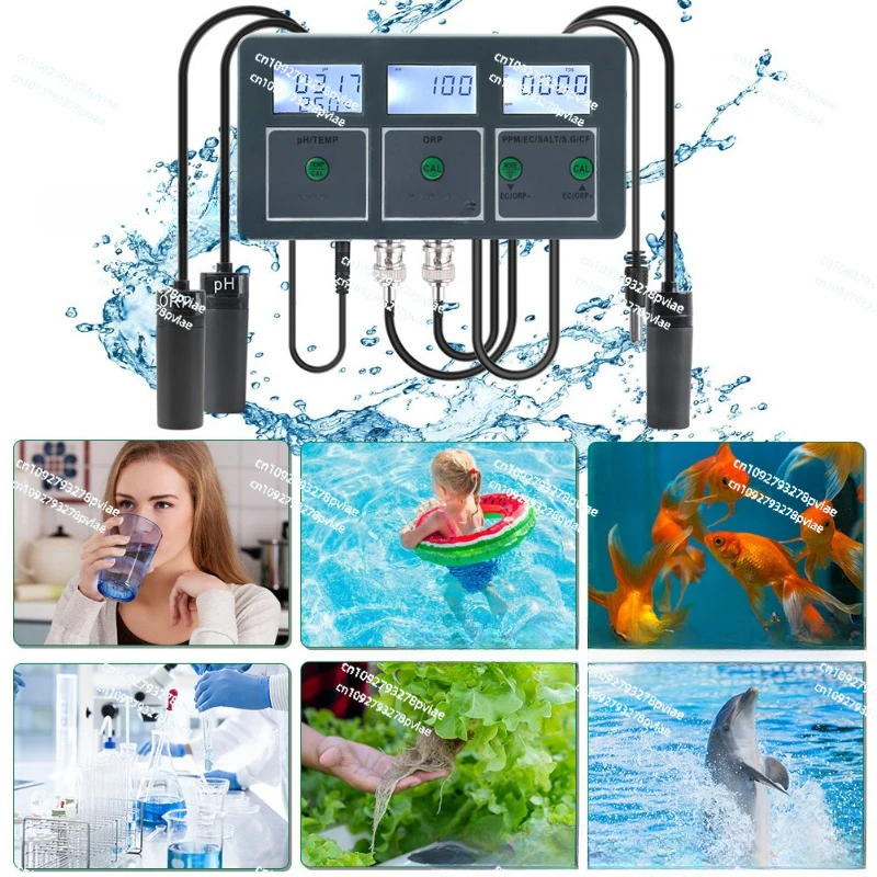 WiFi Eight-in-one Online Water Quality Detector Salinity Seawater Fish Tank Water Quality Tester