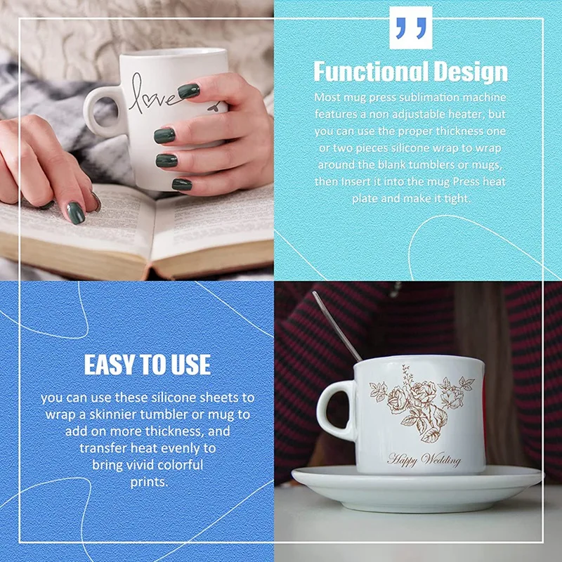 3 Thăng Hoa Tumbler Bọc Silicone Tờ Có Cốc Báo Chí Kèm Phụ Kiện Và Cốc Báo Chí Thăng Hoa Máy