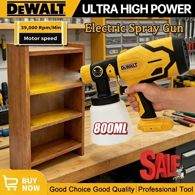 dewalt-800ml-cordless-electric-spray-gun-high-power-spray-paint-machine-automotive-furniture-steel-coating-spray-gun-for-18v