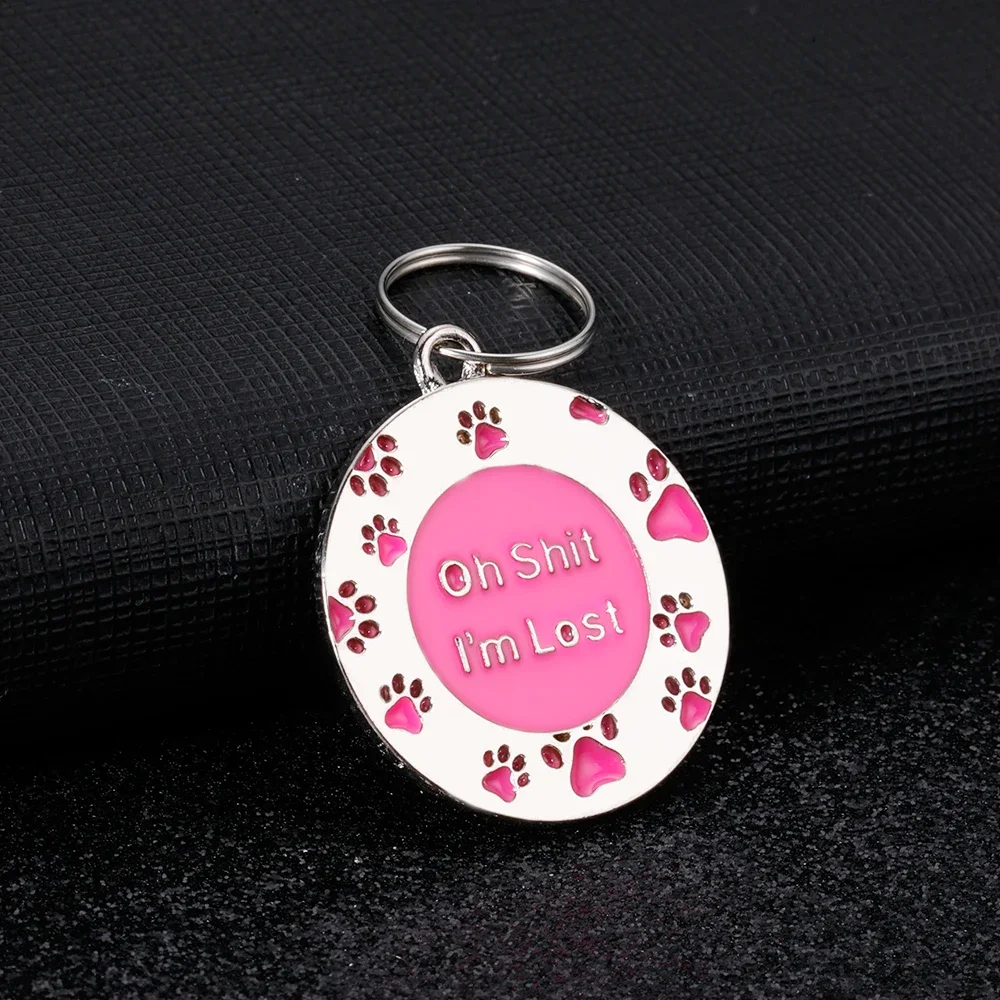 Personalized Dog Cat Tag Engraved Cat Dog Puppy Pet ID Name Collar Tag Stainless Steel Pendant Pet Accessories Anti-lost Pendant