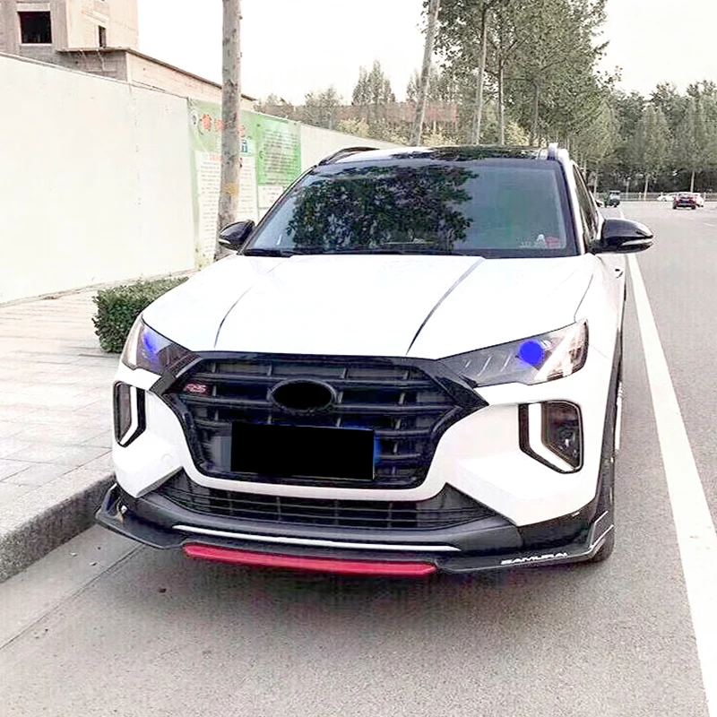 For Hyundai Tucson Front Bumper Split Lip Body Kit Spoiler Diffuser Deflector 2015-23 High Quality Sports Modification Accessory