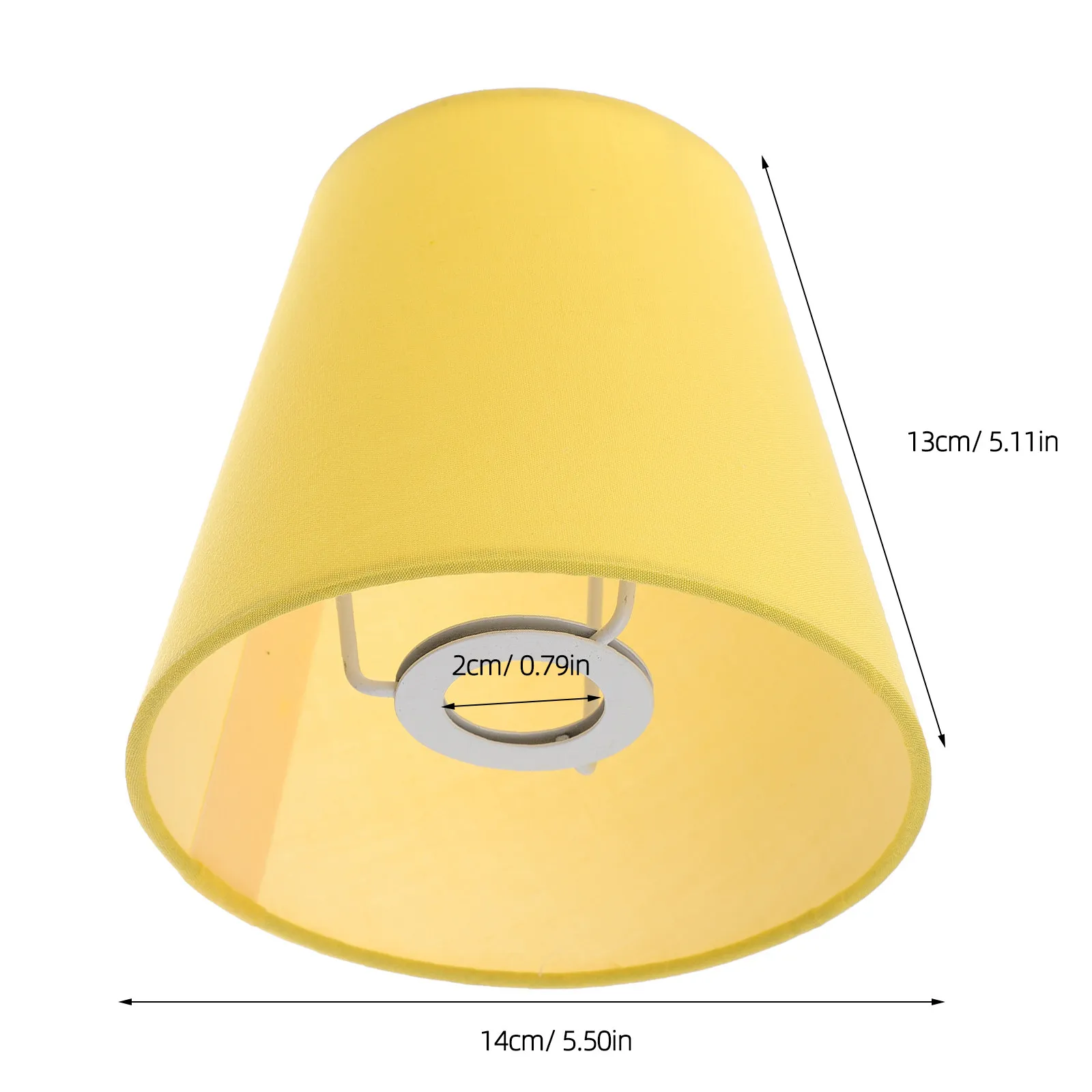 Macaron Fabric Lamp Shade Hanging Cover Yellow Simple Stable Structure Soft Light Protection Household Ceiling Light Cover