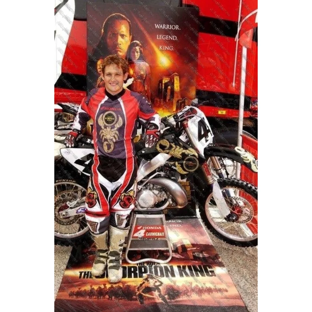 

Factory Team Honda Ricky Carmichael Scorpion King Pants Jersey Long Sleeve Motorcycle Tee Breathable Super Racing Jersey for Men