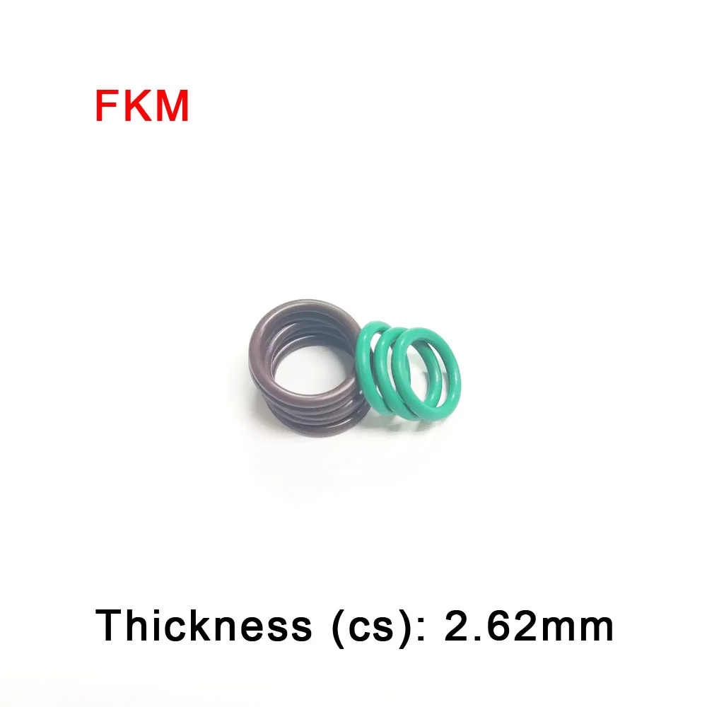 

FKM O Ring Rubber Gasket CS 2.62mm Thickness Fluorine Rubber Washer Water Oil Seal Rings Prevent Leakage AS 568 /AS-102-178