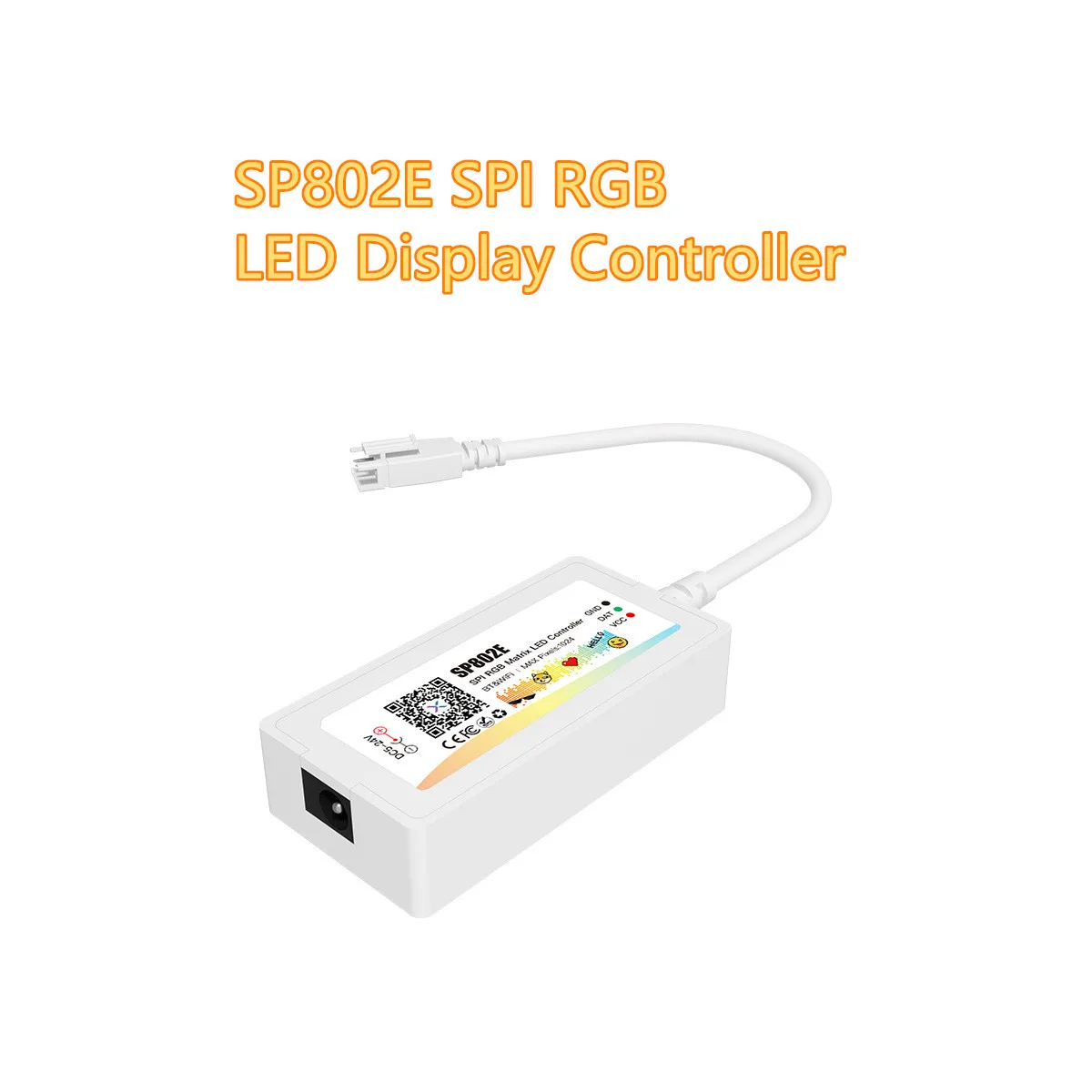 

SP802E LED Controller SPI Addressable RGB Controller Support Text Image Animation Music Rhythm Effects for Pixel Matrix Strip
