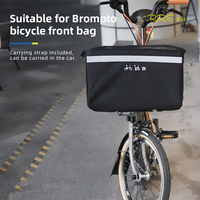 For Brompton Folding Bike Front Storage Bag With Bracket,Original Front Storage Bag,Vegetable Basket Bag,And Internal Bracket