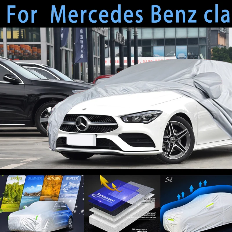 

For Mercedes Benz cla Outdoor Protection Full Car Covers Snow Cover Sunshade Waterproof Dustproof Exterior Car cover protection