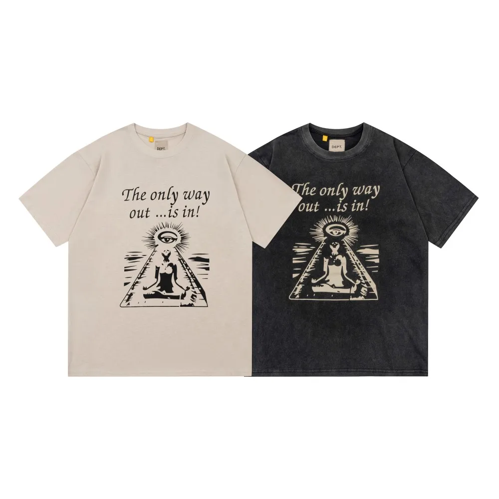 DEPT New Fashion Design Tee Man Brand Letter Print pattern Gallery Logo TShirt Couple Loose Oversized Hip Hop Cotton casual Top